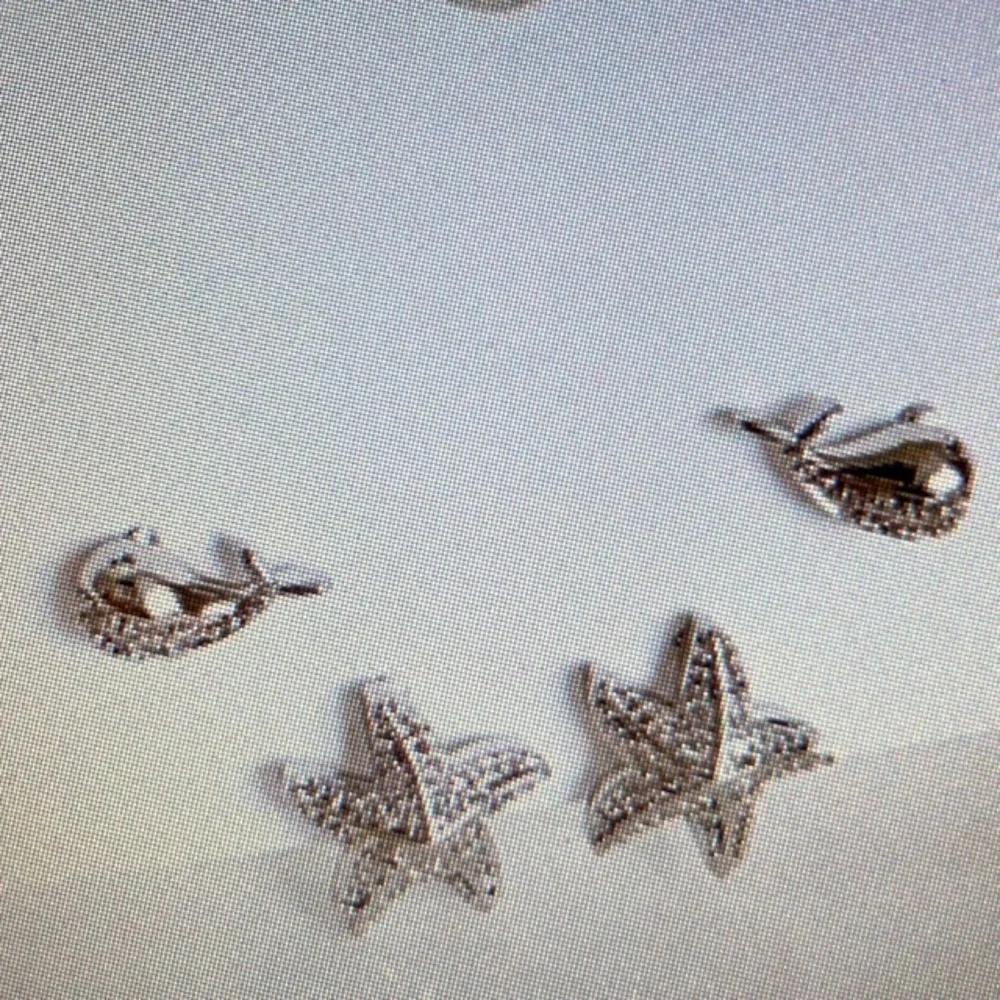 Antian Accessories™ Silver Starfish & Ocean Theme Earring Set (6 Pieces)